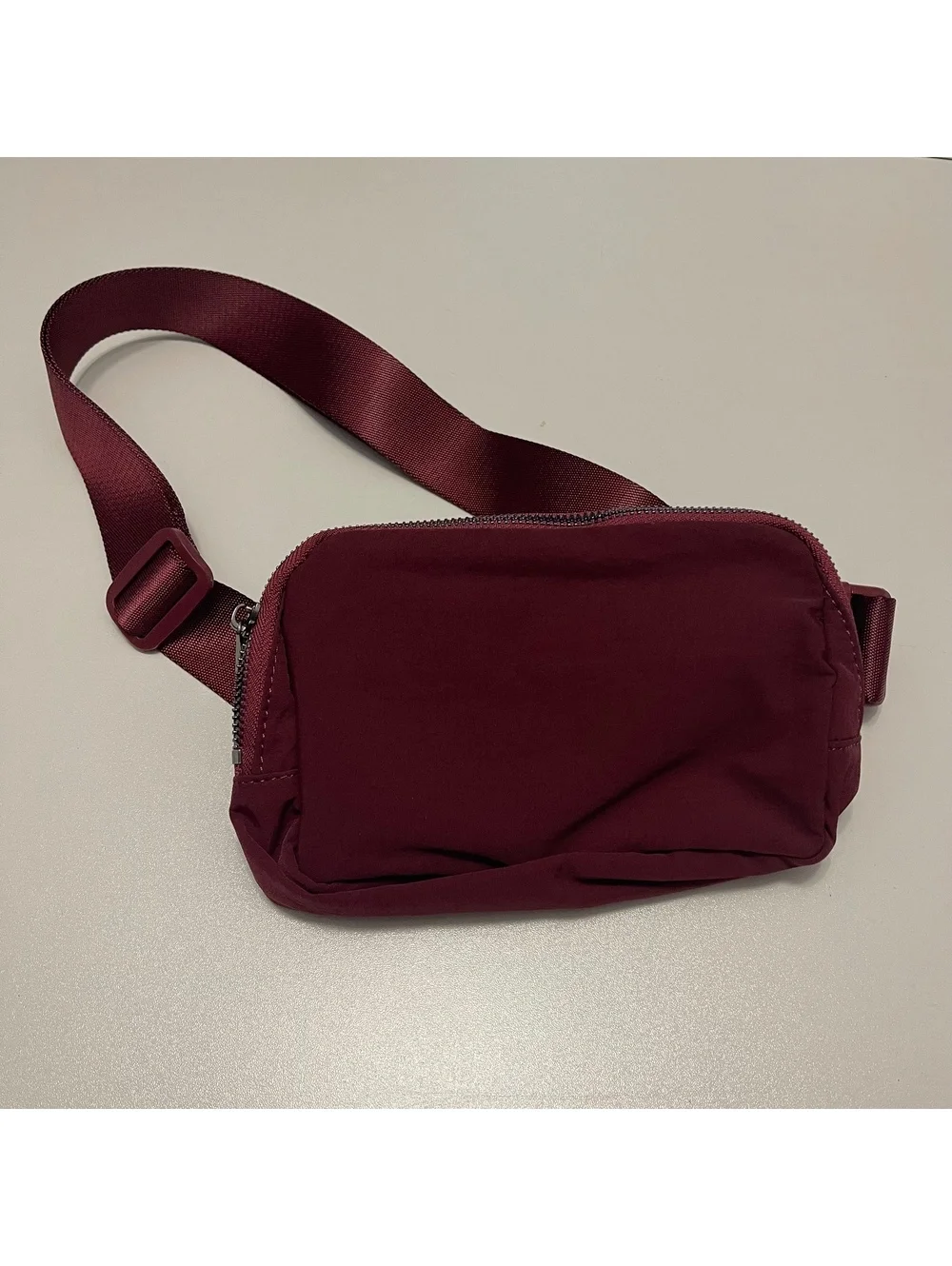 Iris & Rainbow Wine Red Long Strap Belt Bag